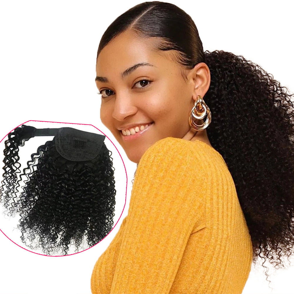 Human Hair Ponytail Velcro Natural Color Human Hair Ponytail Velcro Natural Color